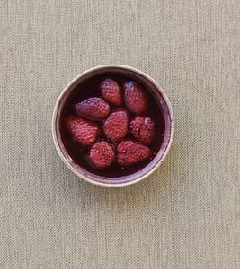 Whole food plant based baked strawberry