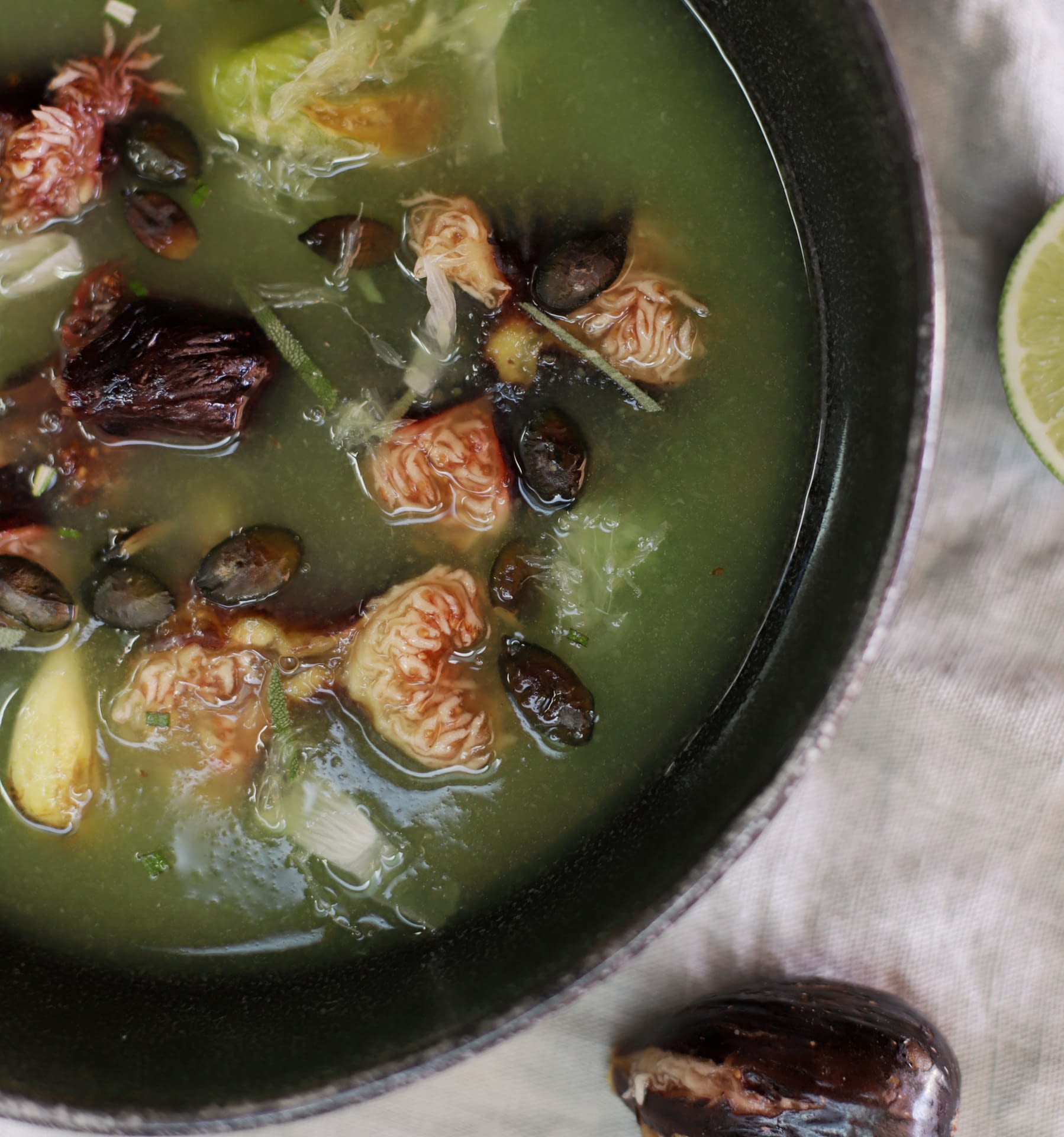 Massaged Figs in Prickly Pear Soup • Anarchy Cuisine